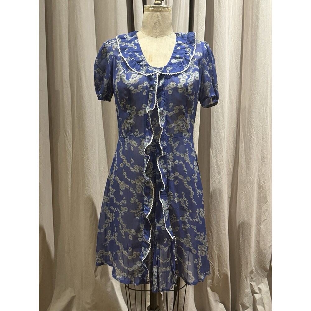Vintage Kate Moss Ruffle Print Dress US 10 UK 14 With Tags!